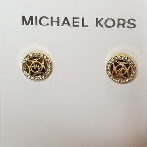 🆕️💥Michael Kors Pierced Leopard Logo Earrings